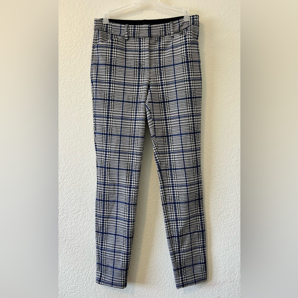 Express Skinny Mid Rise Stretch‎ Plaid Houndstooth Pants Size 4R